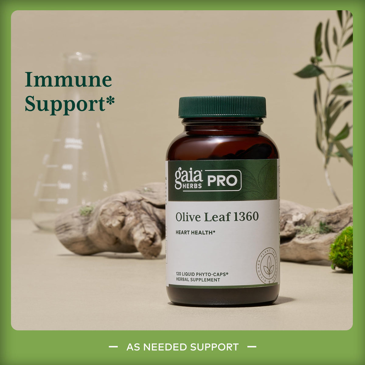 Gaia Herbs PRO Olive Leaf 1360 Immune & Heart Support - 120 Capsules - image 3