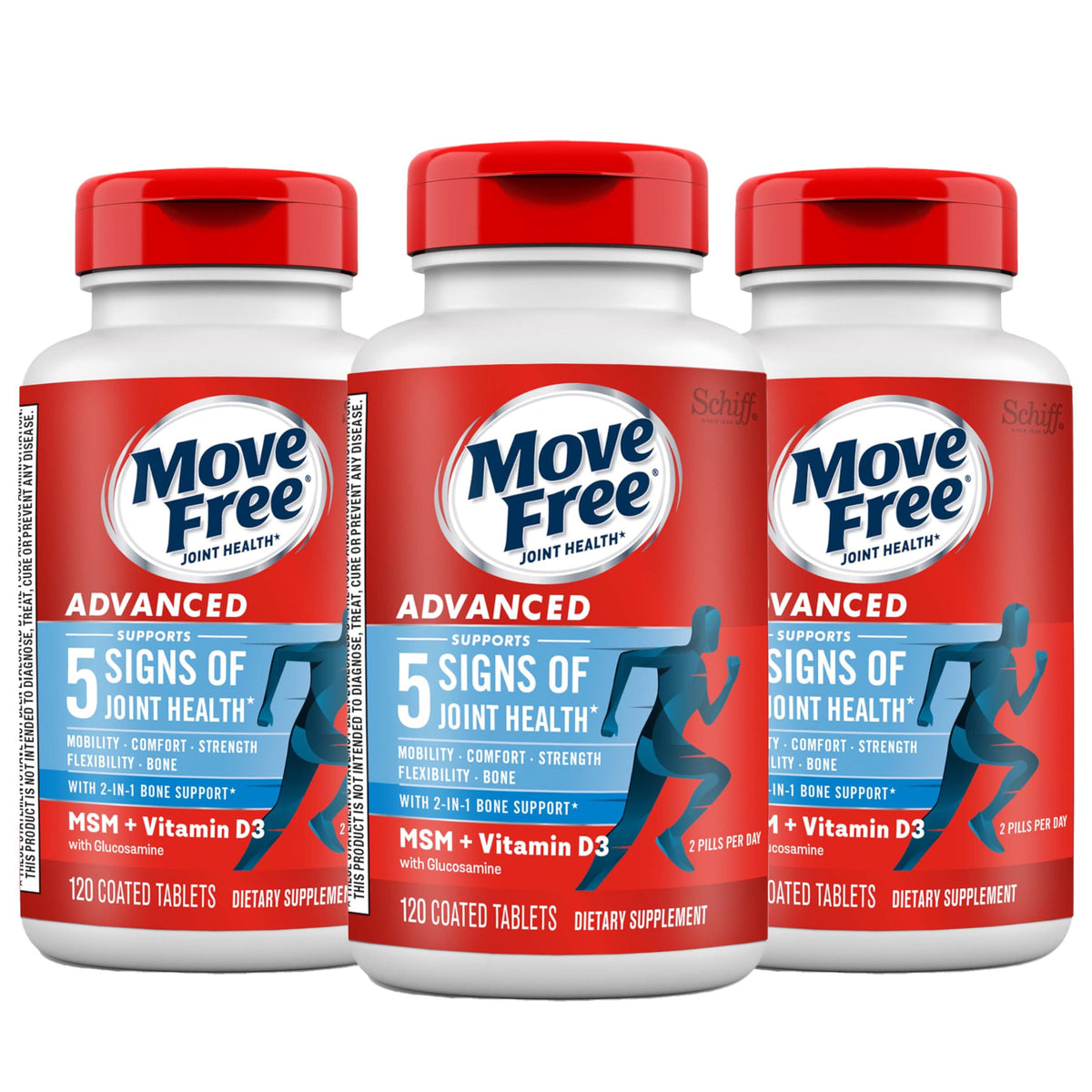 Move Free Advanced Glucosamine Chondroitin MSM Vitamin D3 - 360 Tablets