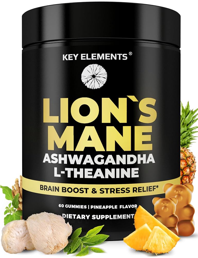 KEY ELEMENTS Lion's Mane Mushroom Gummies for Focus - 60 Count