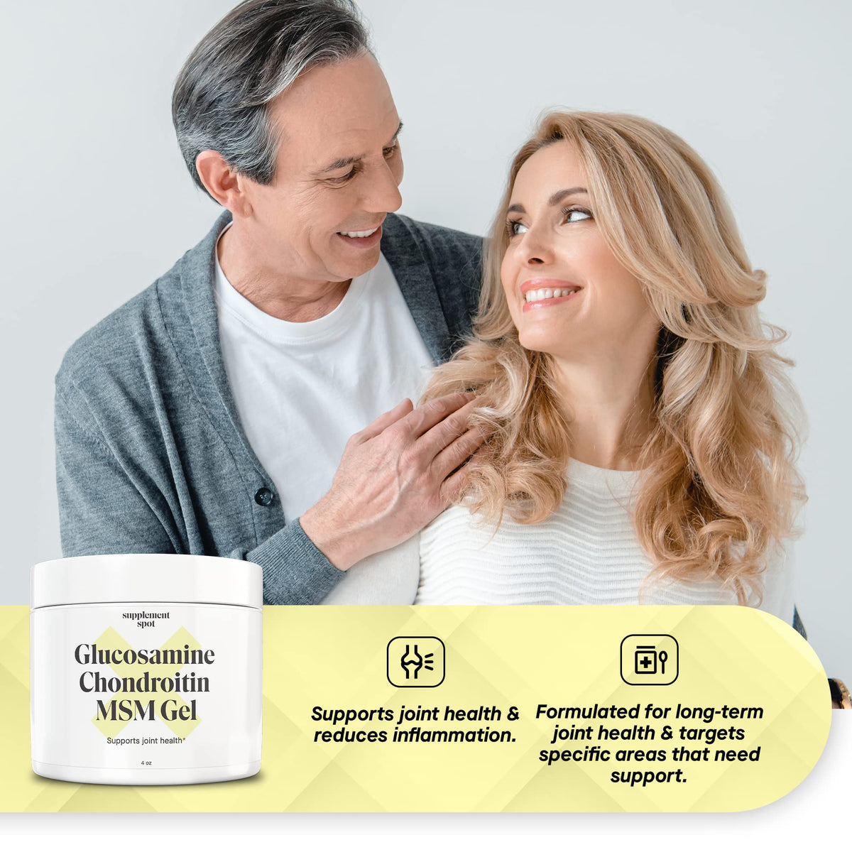 Supplement Spot Glucosamine Chondroitin MSM Gel - 4 oz - image 2