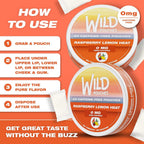 Wild 20 x 0mg Lemon Heat Nicotine Free Pouches No Caffeine - Variation