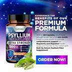 Built by Nature Psyllium Husk Capsules 1500mg Fiber Supplement