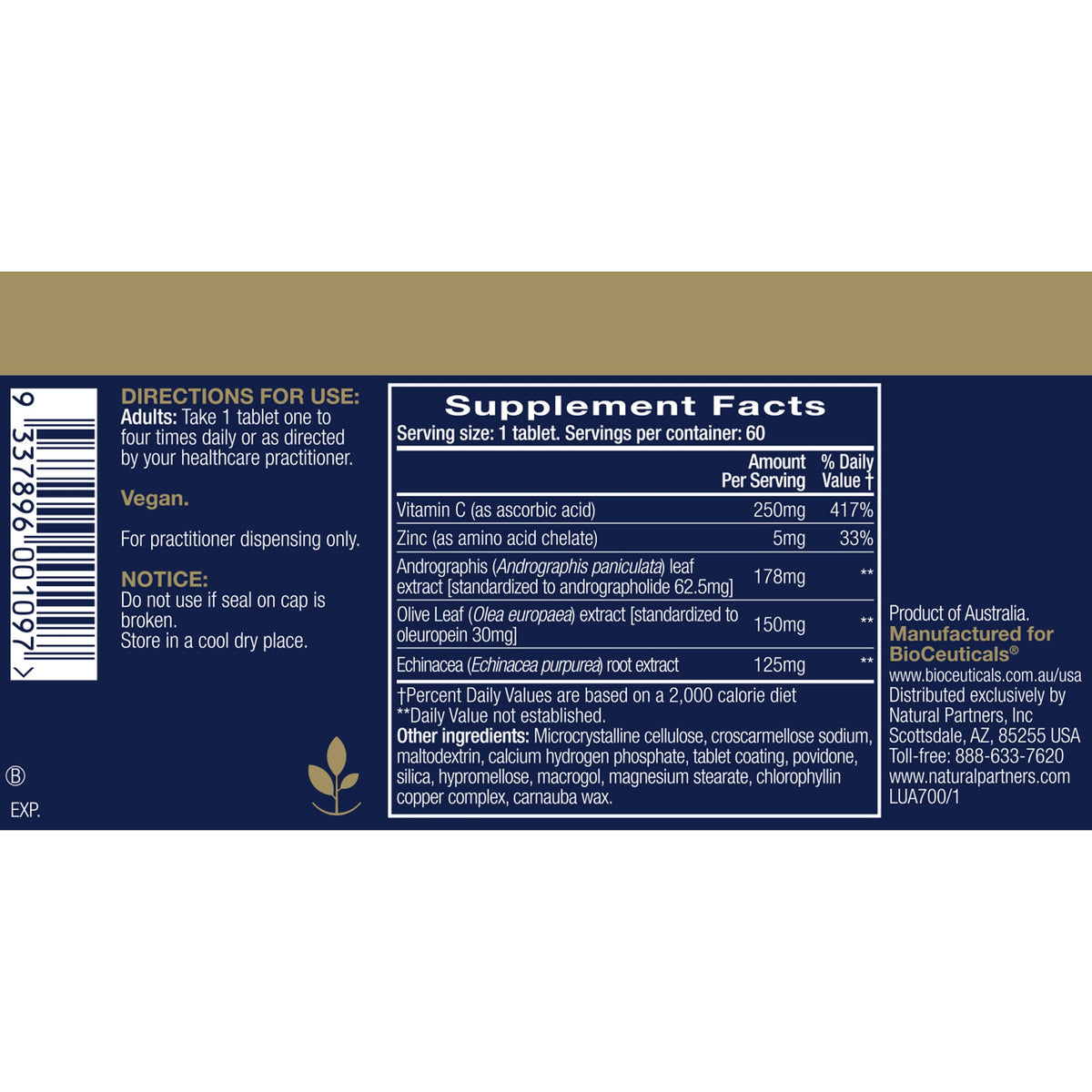 Shoofoo ArmaForce Immune Support Olive Leaf - 60 Capsules - image 2