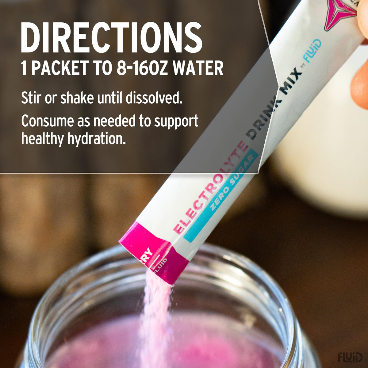 Fluid Tactical 25 Count Zero Sugar Electrolyte Powder