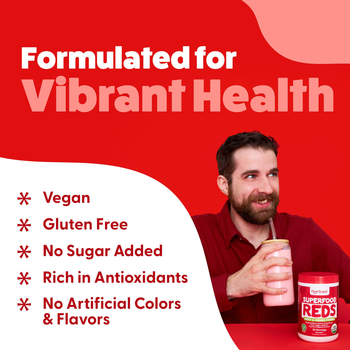 The Feel Great Vitamin Company Superfood Reds Powder - 10.58 oz - image 5
