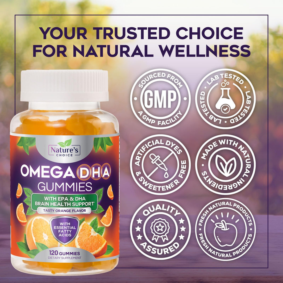 Nature's Choice Omega 3 Fish Oil Gummies - Triple Strength Omega3