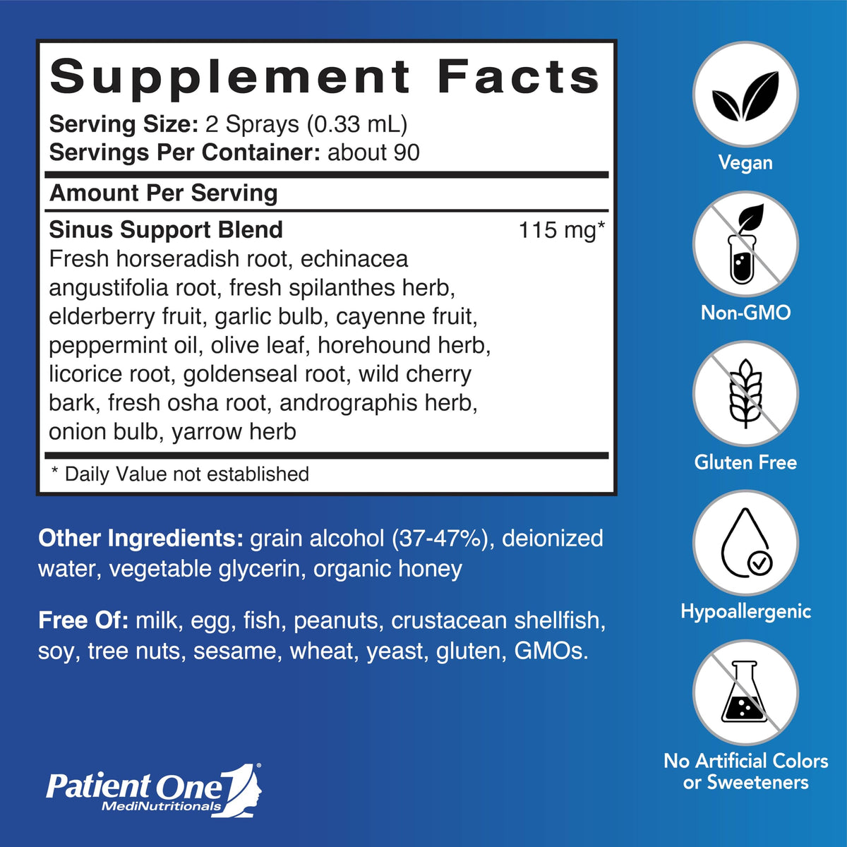 Patient One Congest-Blaster Botanical Sinus Support - 1 fl oz - image 2
