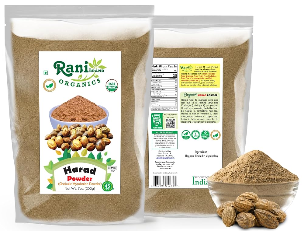 Rani Organic Harad Powder (Chebulic Myrobalan) - 7oz - image 7