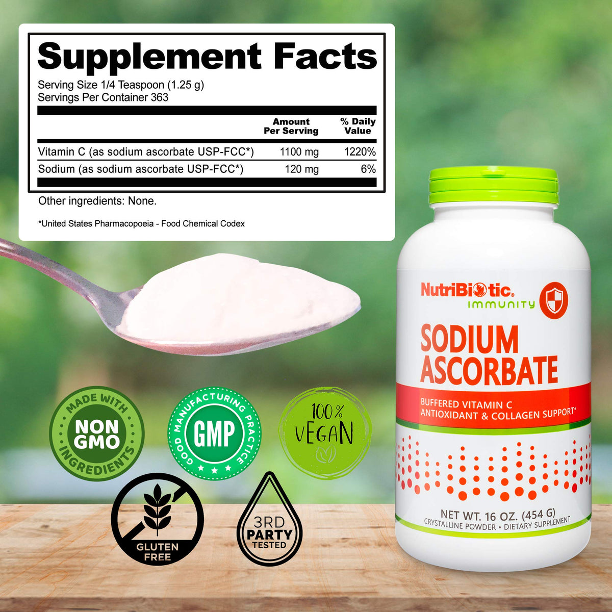 NutriBiotic Sodium Ascorbate Buffered Vitamin C Powder - 16 Oz - image 6