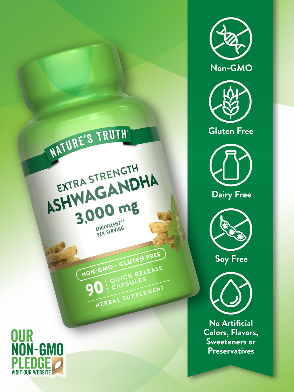 Nature's Truth Ashwagandha Extra Strength Capsules - 90 Count - image 3