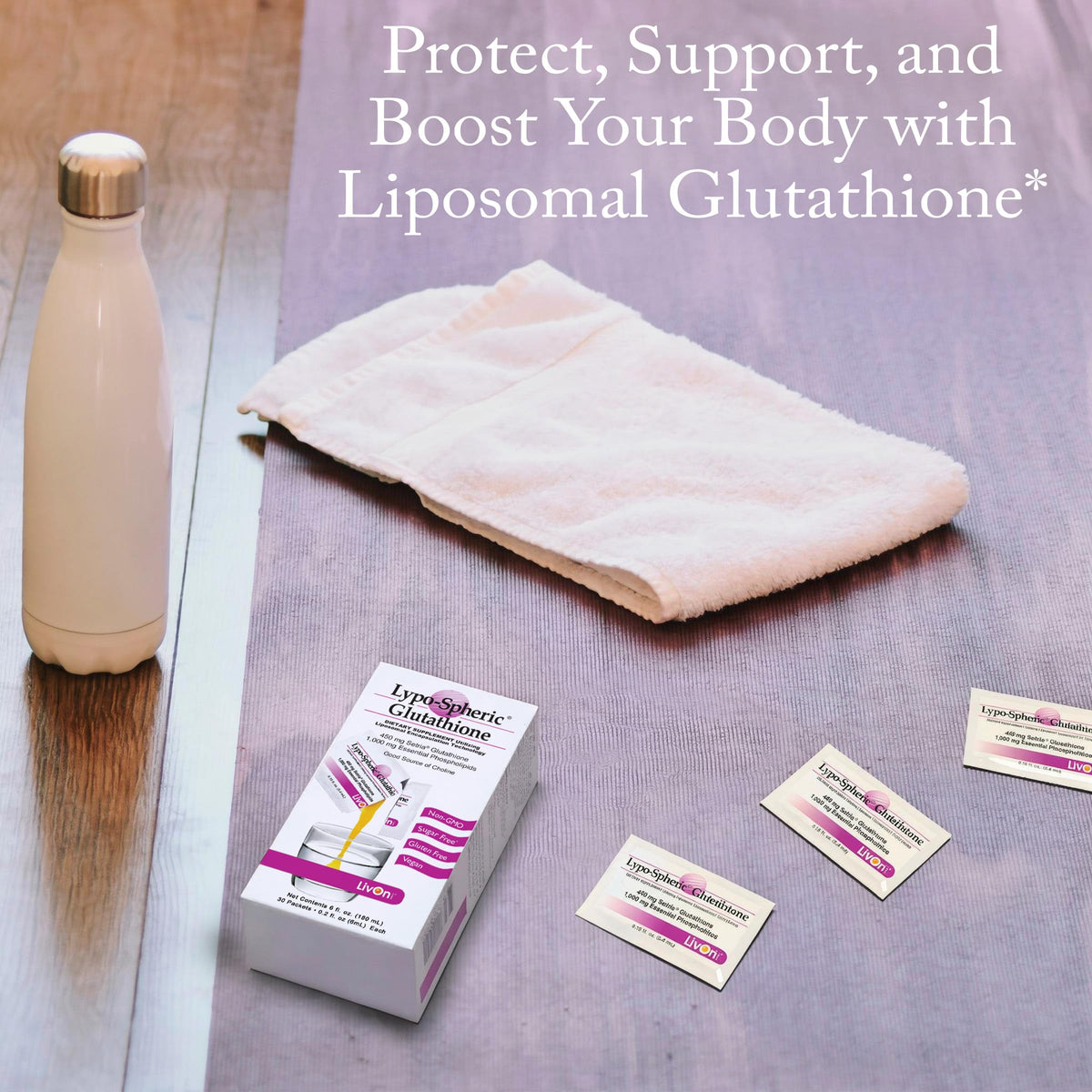 LivOn Laboratories Lypo-Spheric Glutathione - 450 mg Glutathione Per