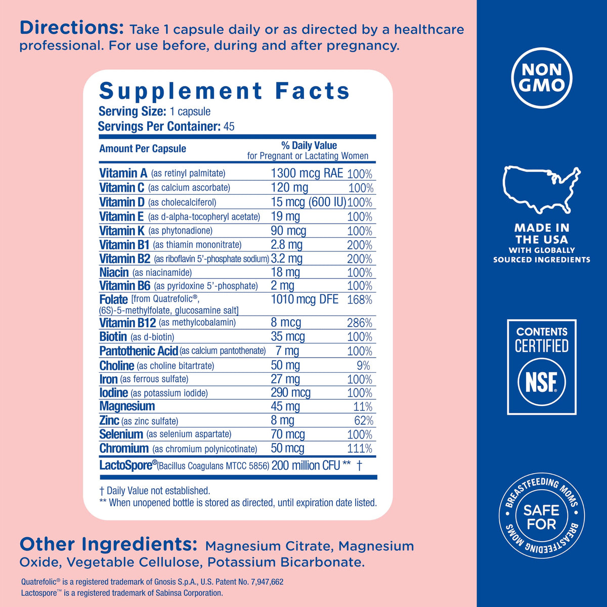 Mommy's Bliss Prenatal Multivitamin with Iron & Folic Acid - 45 Capsules - image 5