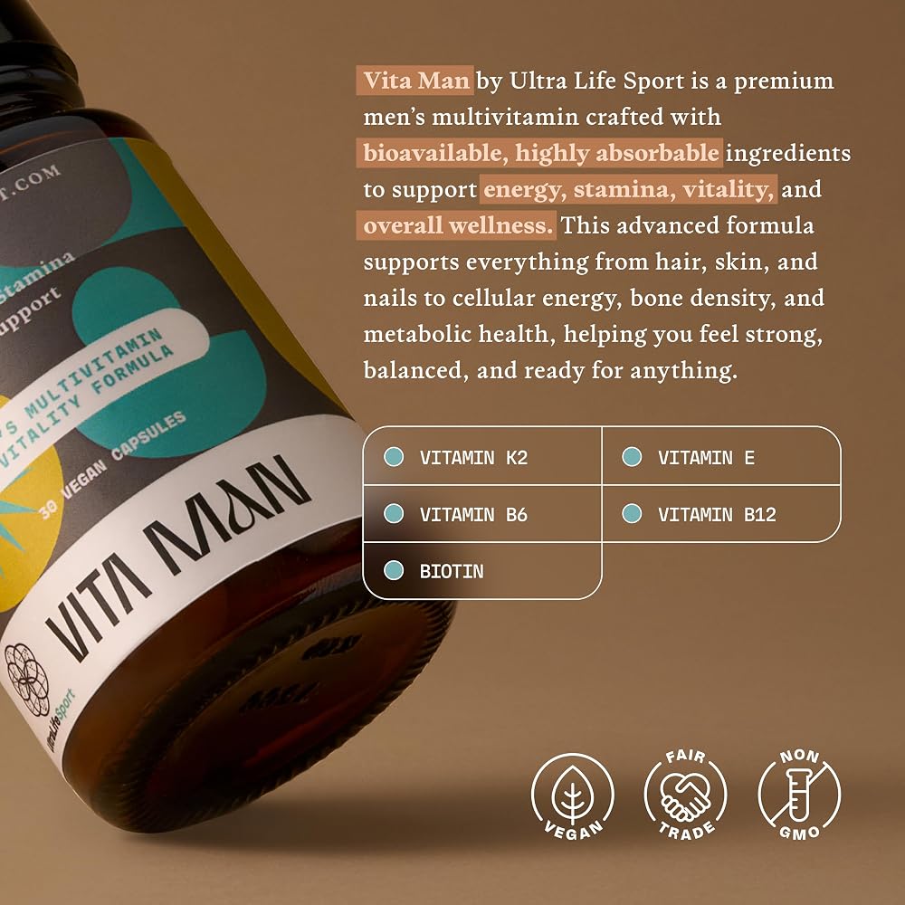 Ultra Life Sport VITA Man Premium Men's Multivitamin - 30 Capsules - image 5