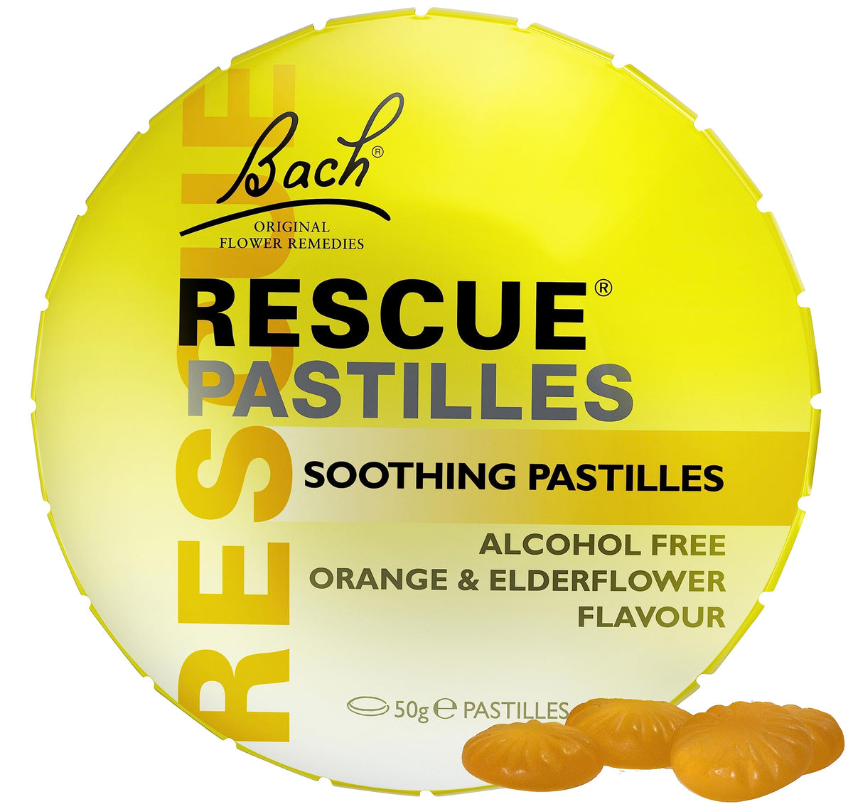 RESCUE Pastilles Orange Elderflower Stress Relief - 35 Count - image 2