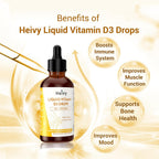 Heivy Liquid Vitamin D3 Drops Bone and Immune Support - 2 fl oz - image 5