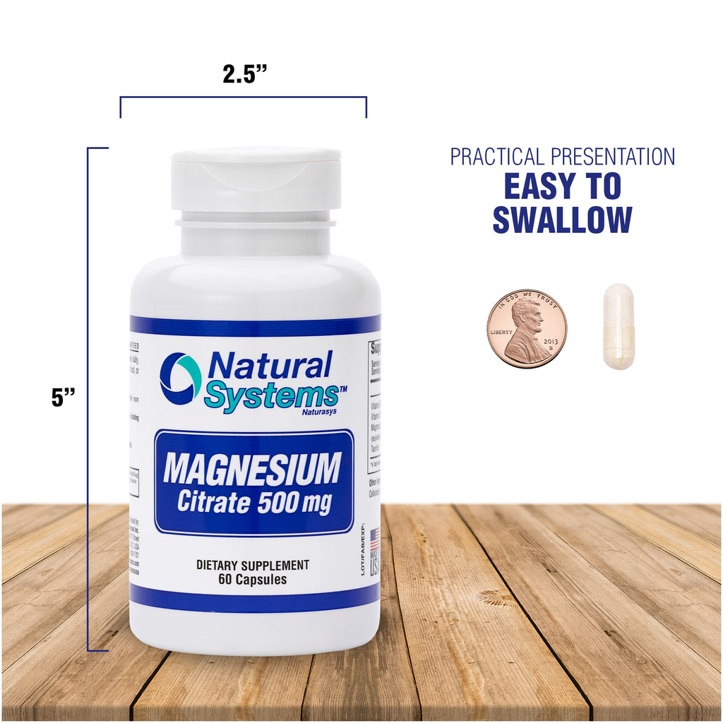 Natural Systems Magnesium Citrate 500mg - 60 Capsules - image 6