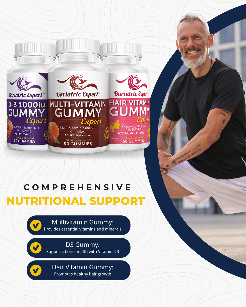 Bariatric Food Expert Multivitamin Gummy 3 Pack - 90 Chews - image 2