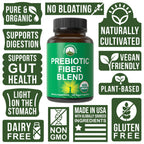 Peak Performance Organic 3-in-1 Prebiotic Fiber Vegan Capsules - 120 Count - image 3