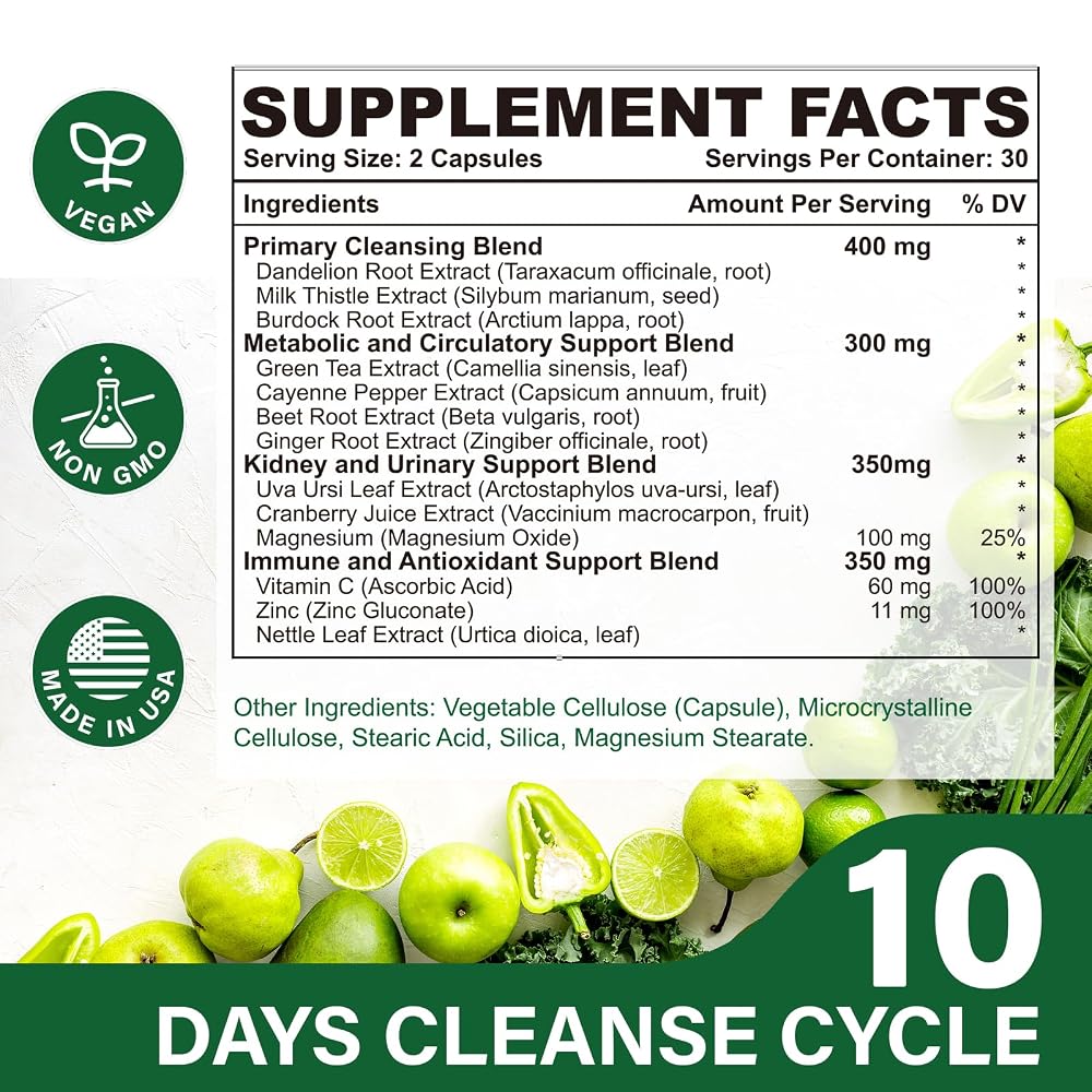 Vortyxon 25-in-ONE CannaKlean & Detox Capsules - Natural Detox Cleanse