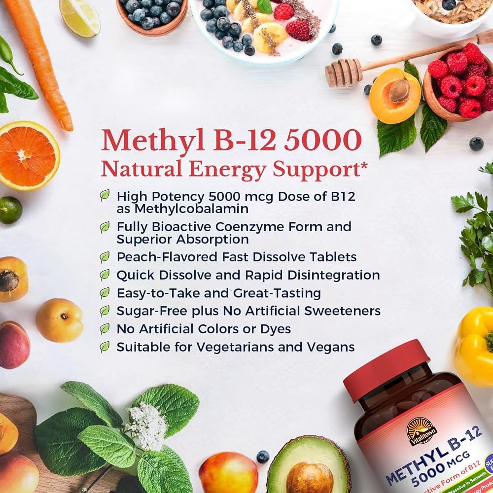 Vitalitown Vitamin B12 (Methyl B12) 5000 mcg