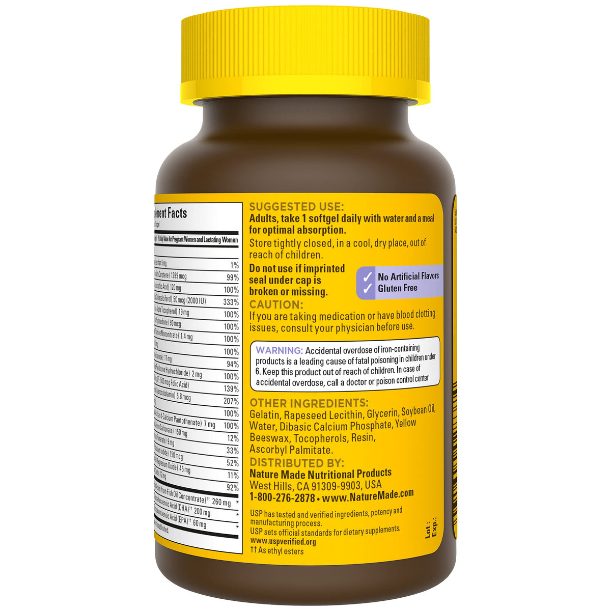 Nature Made Postnatal Multivitamin + DHA 200 mg - 60 Softgels - image 9