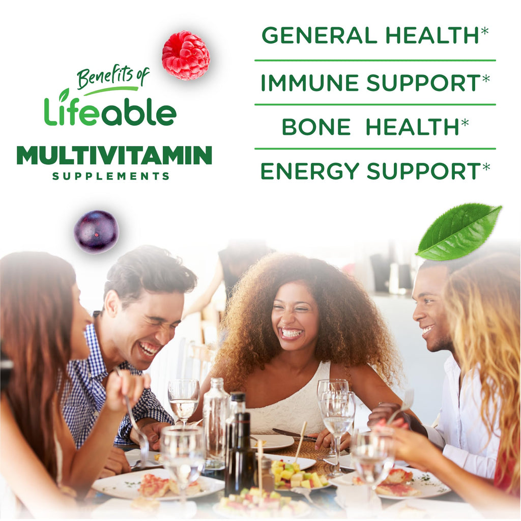 Lifeable Sugar Free Multivitamin Gummies for Men, Vegan - 90 Count - image 3