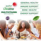 Lifeable Sugar Free Multivitamin Gummies for Men, Vegan - 90 Count - image 3