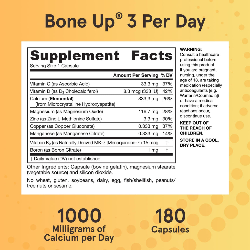 Jarrow Formulas BoneUp Vitamin D3 and Calcium - 180 Capsules - image 6