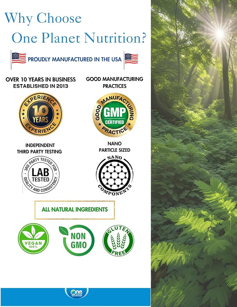One Planet Nutrition Nano Holy Basil 500 mg Veggie Capsules - 120 Count - image 5