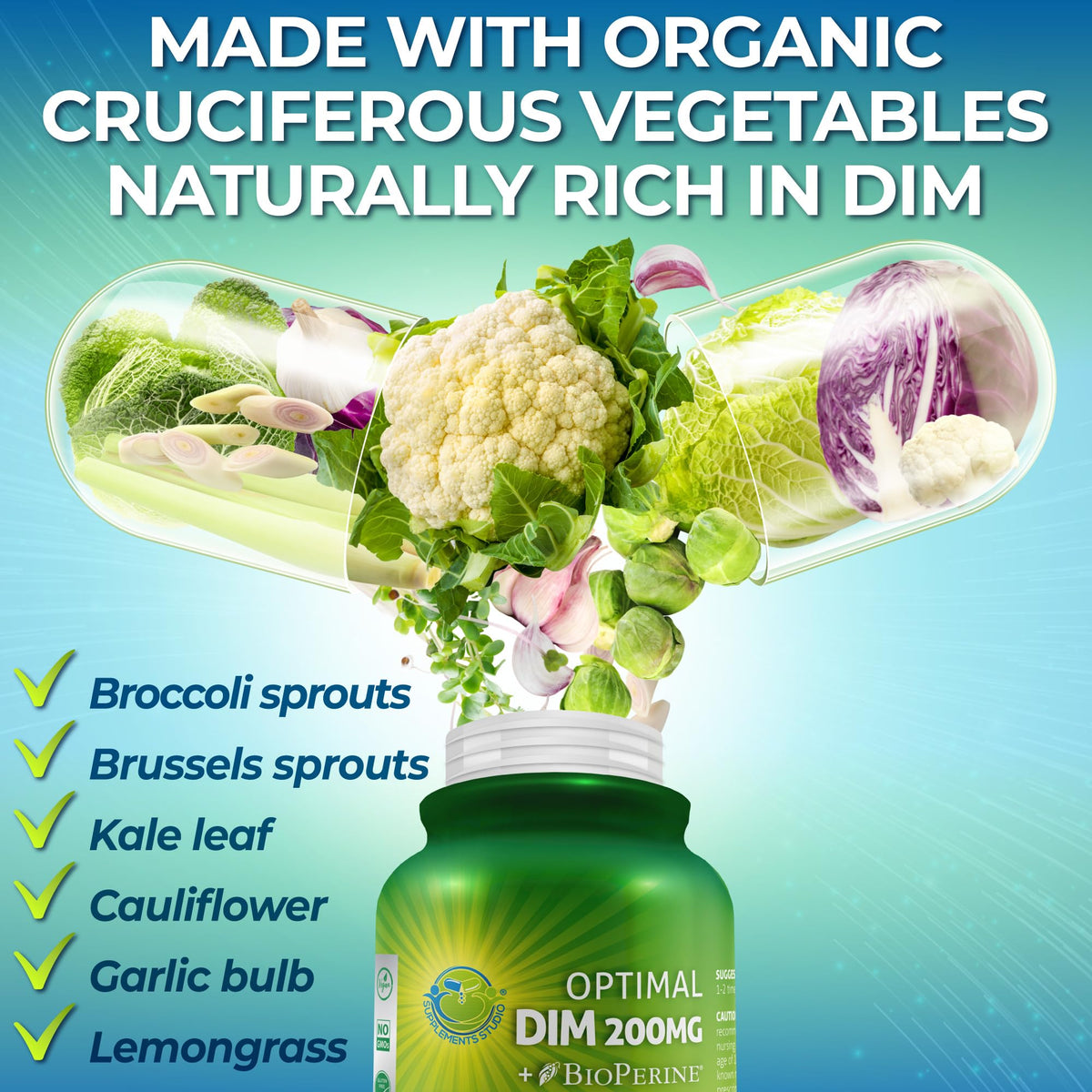 SUPPLEMENTS STUDIO DIM 200mg Hormone Balance - 60 Capsules - image 4