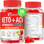 Powerific Apple Cider Vinegar Gummies Max Strength 2000mg - 60 Gummies
