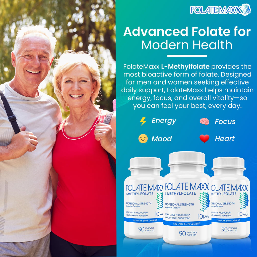 FOLATE MAXX FolateMaxx L-Methylfolate 10 mg 90 Capsules Active Folate