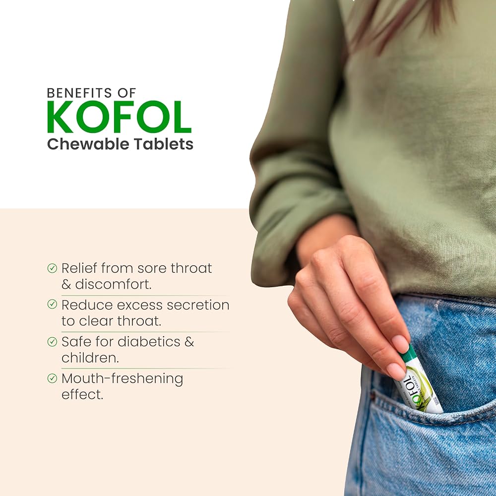 KOFOL Ayurvedic Sore Throat Relief Chewable Tablets - 60 Count - image 3