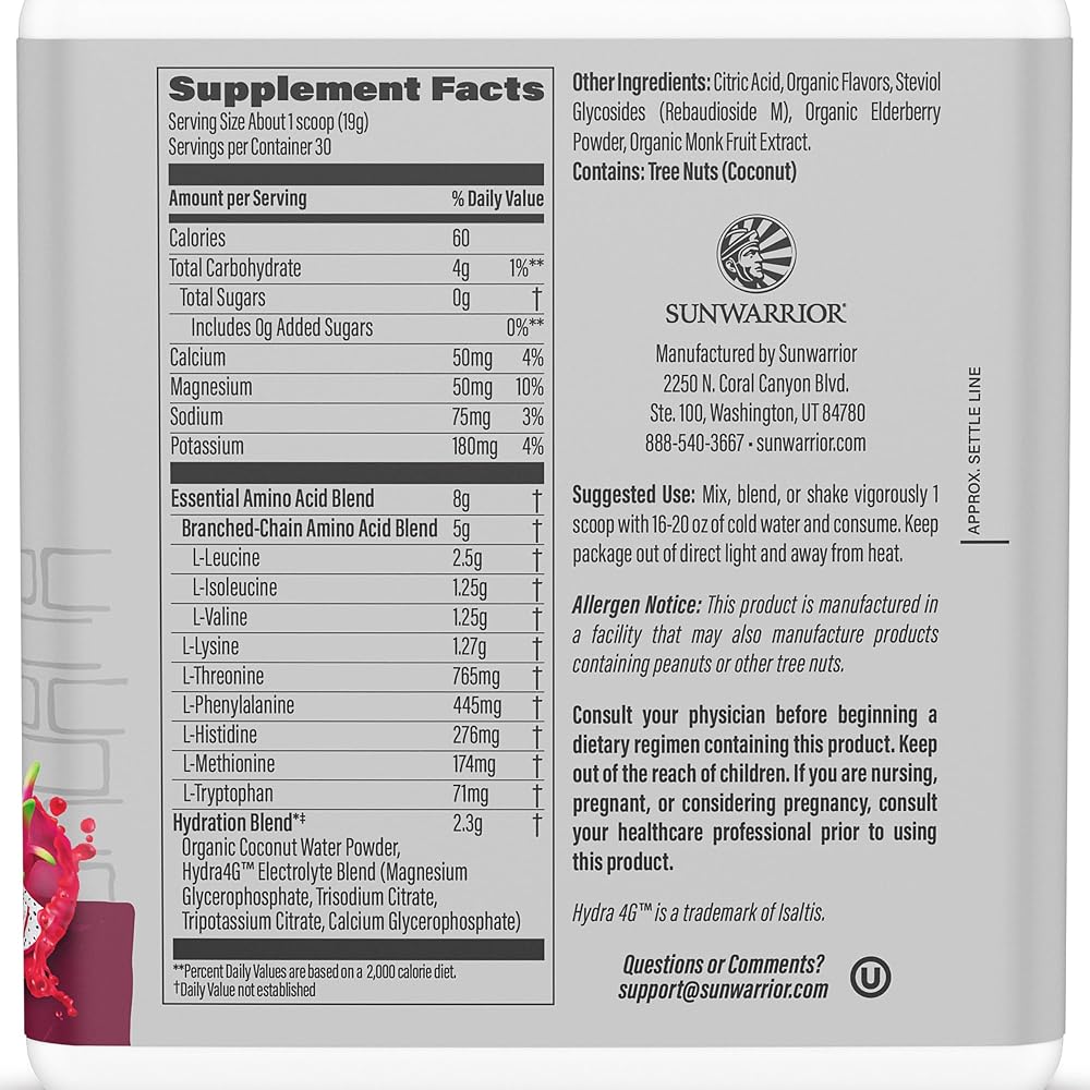 Sunwarrior Amino Acids Amino Energy Powder