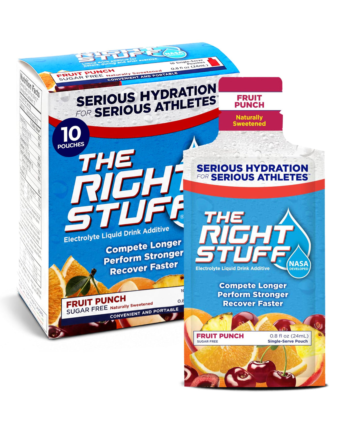 The Right Stuff electrolyte drink concentrate -10 Pouch Box