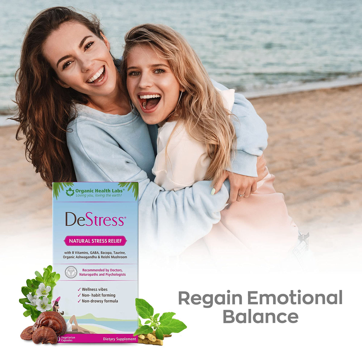 Organic Health Labs DeStress Veggie Capsules with Ashwagandha - 30 Capsules - image 5