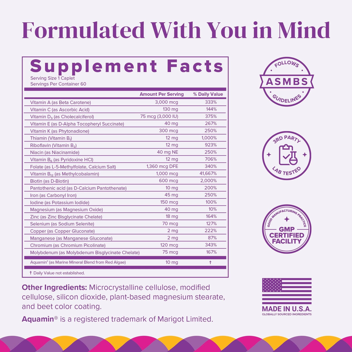 BariMelts Once Daily Bariatric Multivitamin with Iron - 60 Caplets - image 2