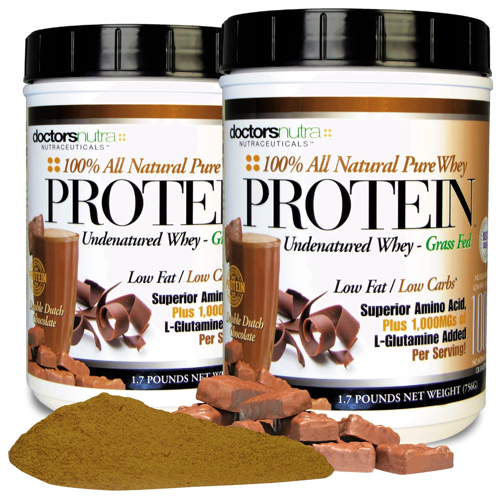 Doctors Nutra Grass Fed Whey Protein Double Dutch Chocolate - Pack of 2