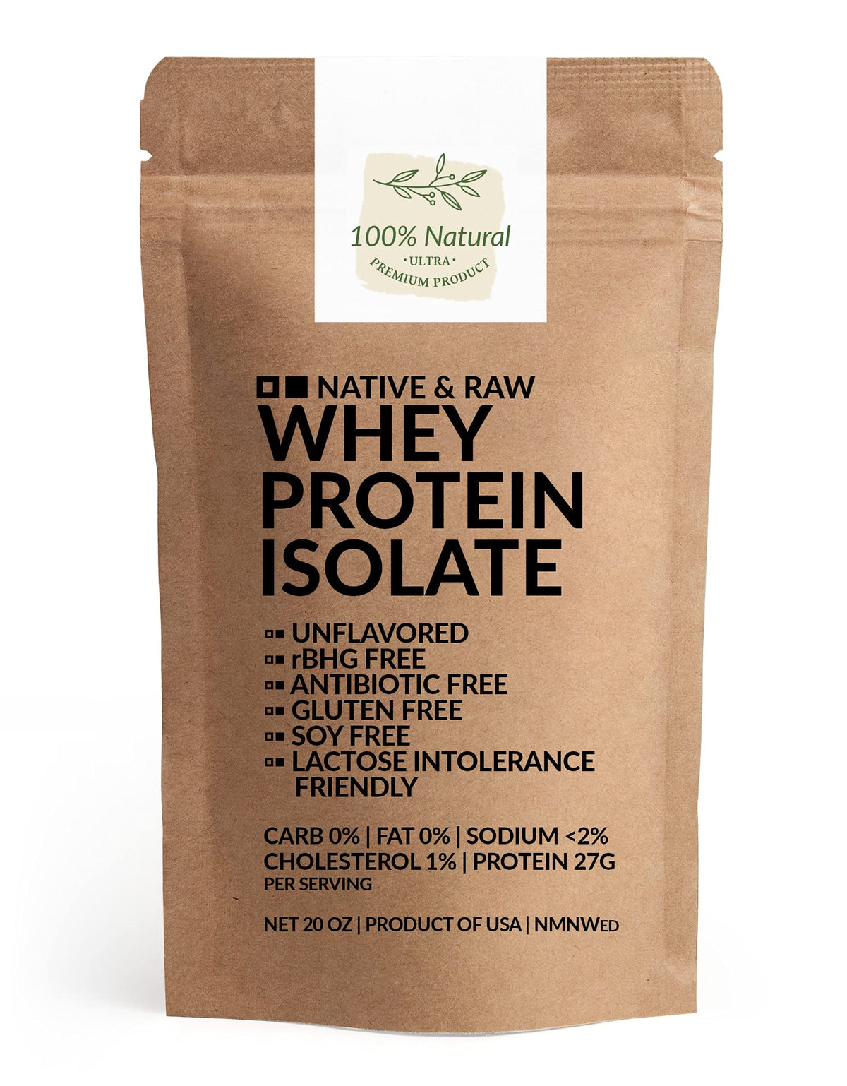 NMNWed Native Whey Protein Isolate Unflavored - 20 oz