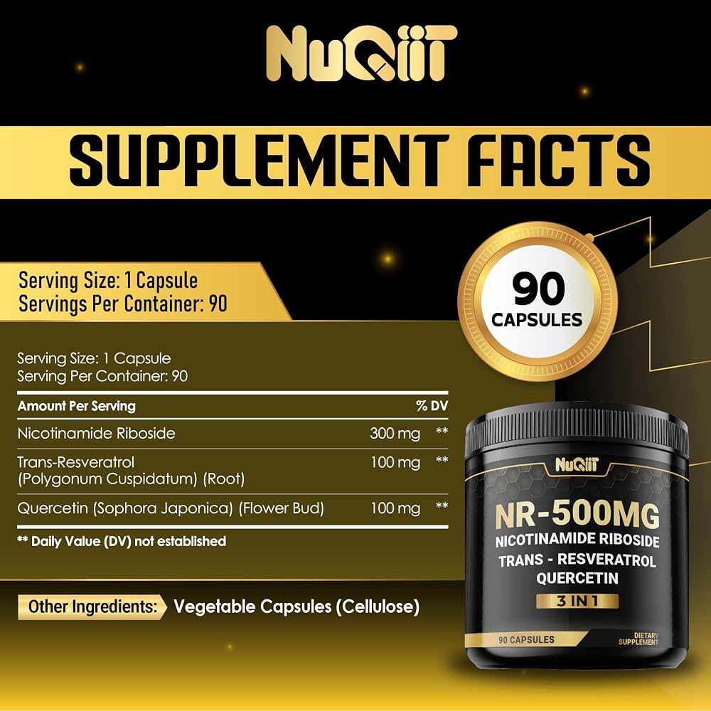 NUQIIT NAD+ Supplement with Nicotinamide Riboside - 90 Capsules - image 5