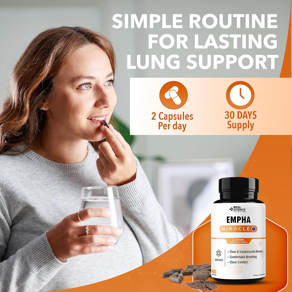 Real Science Nutrition Empha Lung Support Supplement - 60 Capsules - image 6