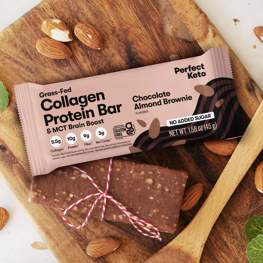 Perfect Keto Protein Snacks - Box of 12 Bars - Low Carb Diet Friendly