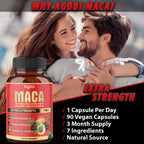 Agobi Maca Root Capsules Energy & Performance - 90 Capsules - image 5