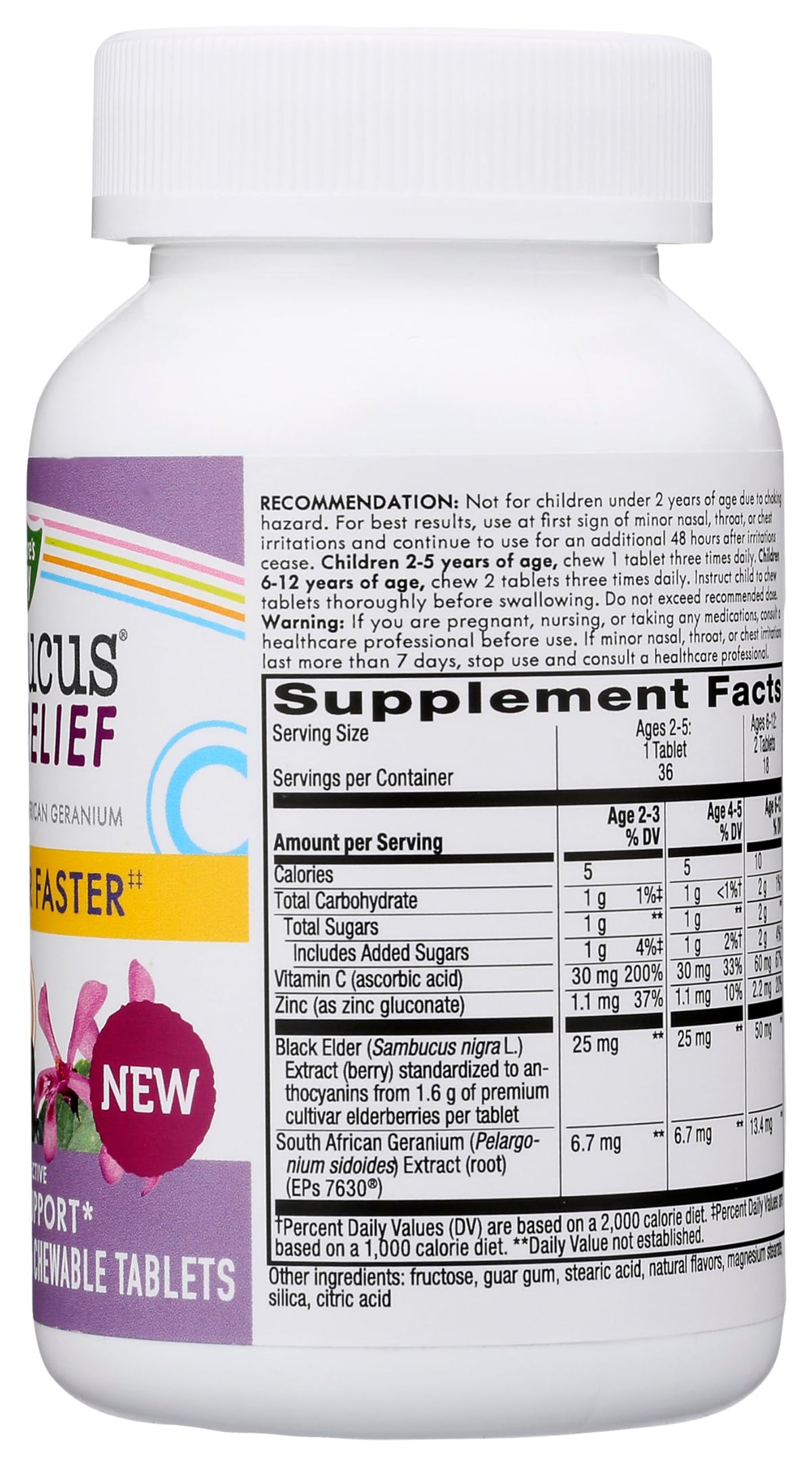 Nature's Way Sambucus Relief Kids Chewable - 30 Count - image 5
