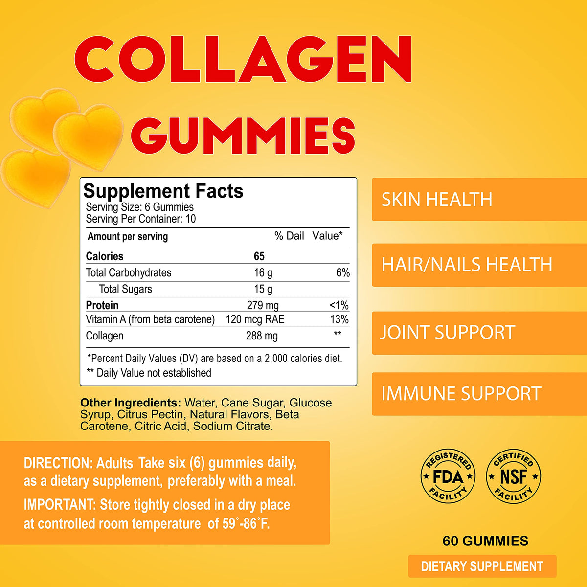 ALFA VITAMINS Collagen Gummies with Vitamin A for Skin Health - 60 Gummies - image 4
