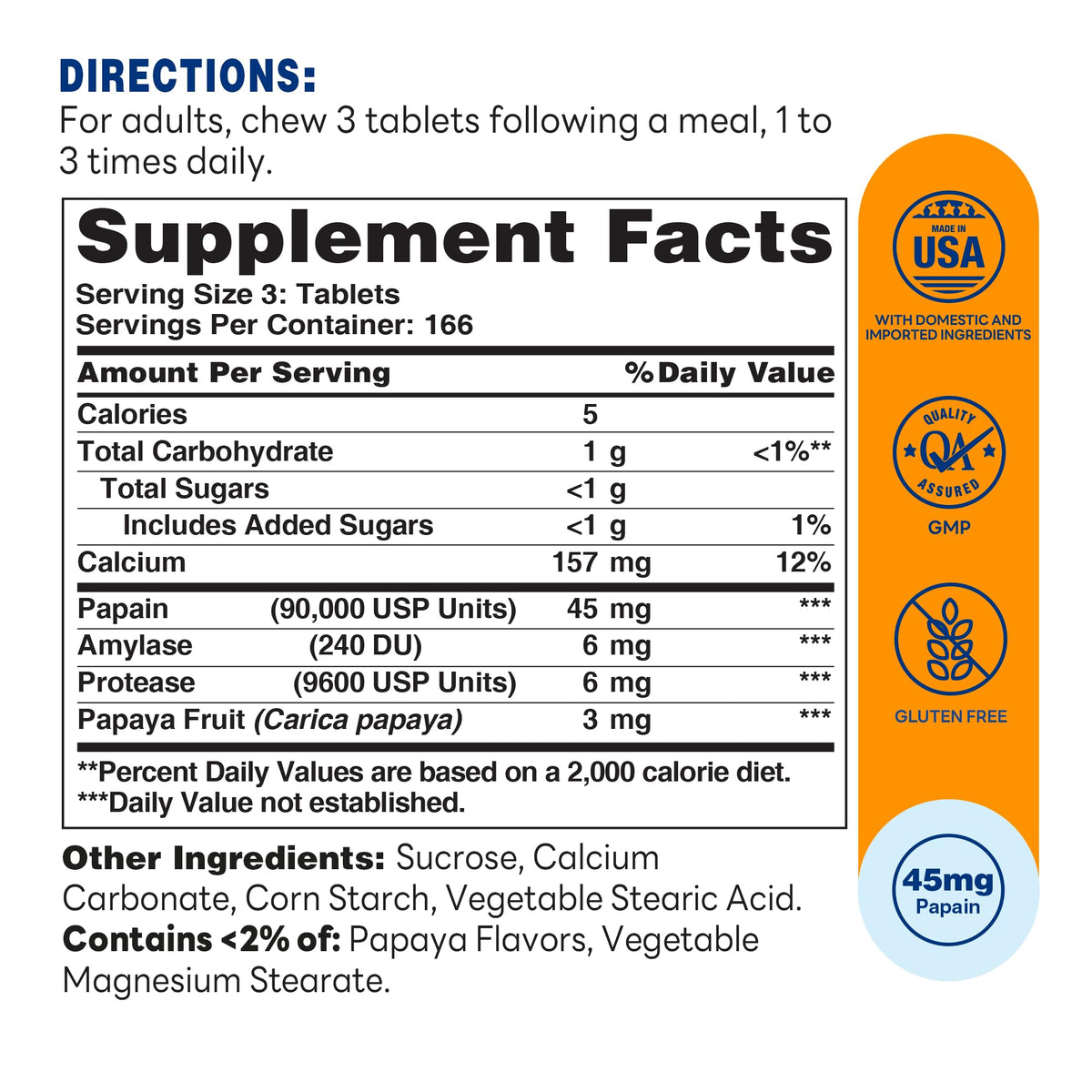 Vitamin World Papaya Enzymes Chewable - 500 Tablets - image 2