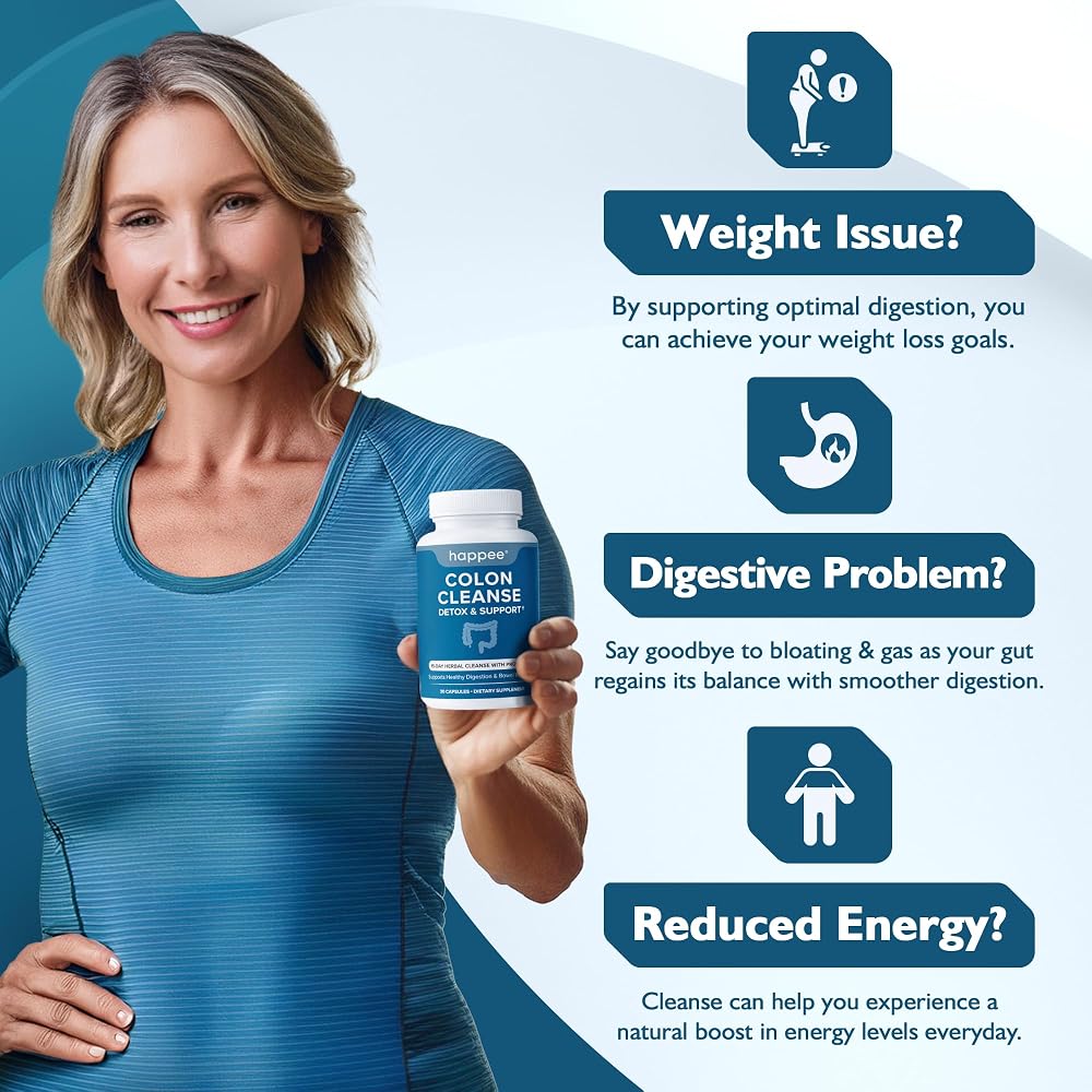 Happee Colon Cleanser & Detox for Weight Loss Support, 15 Day Cleanse - image 3