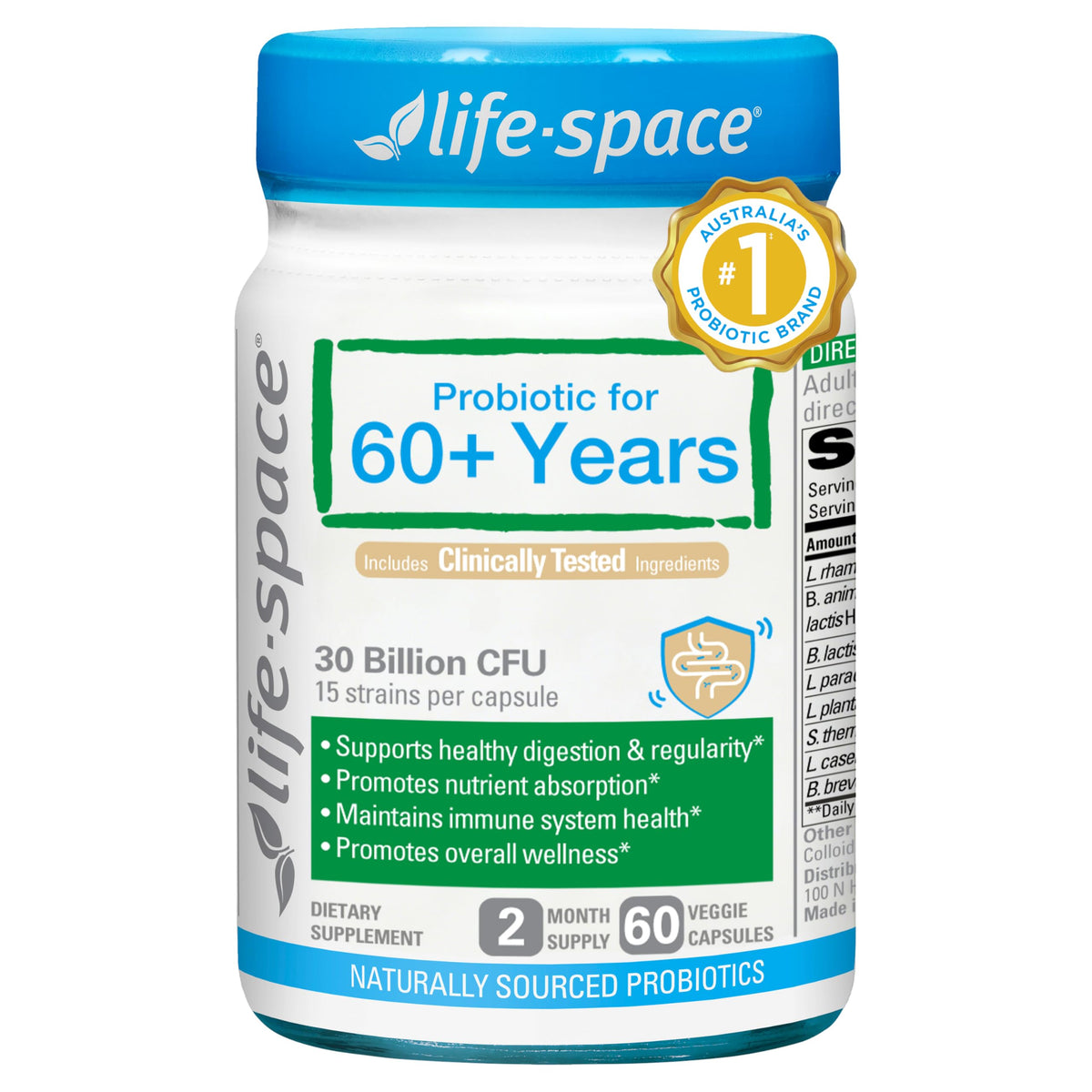 Life-Space Premium Broad Spectrum Probiotics + Probiotic for 60+