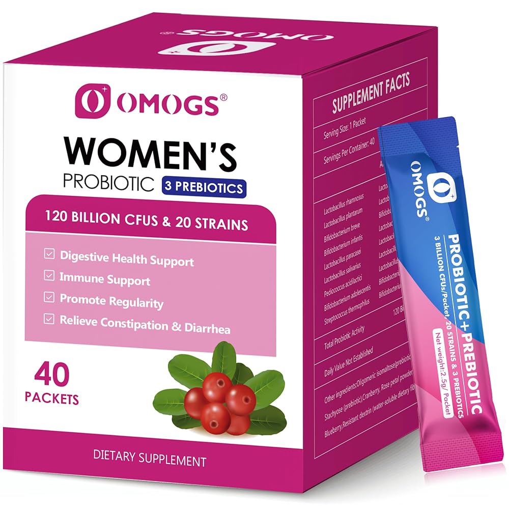 OMOGS Women's Probiotic Powder 120 Billion CFUs - 40 Pack