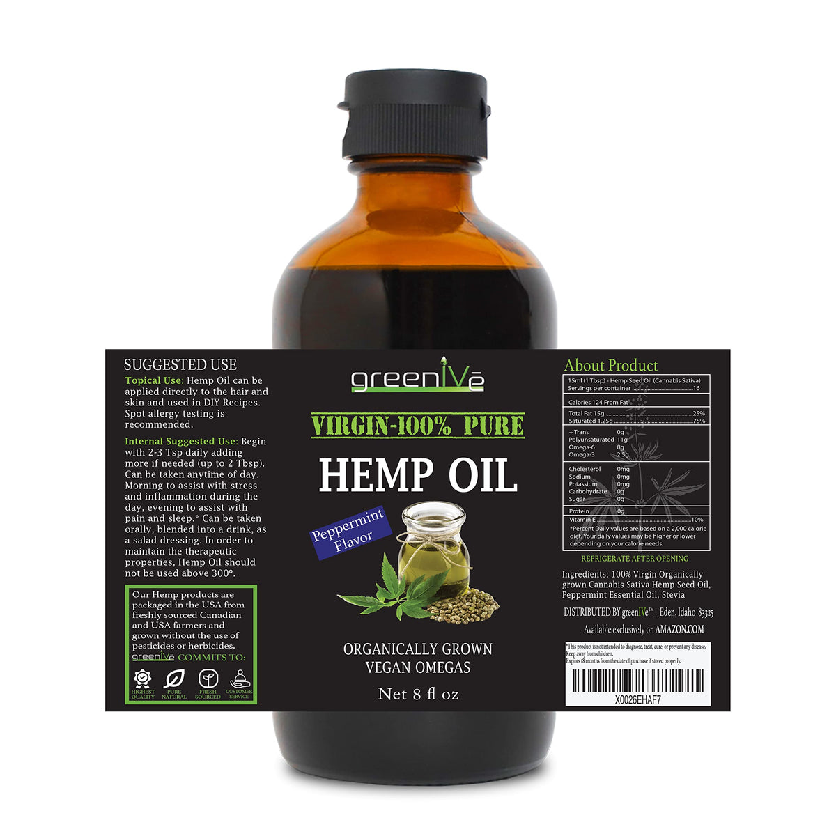 GreenIVe Naturally Grown Peppermint Hemp Oil 224 - image 3